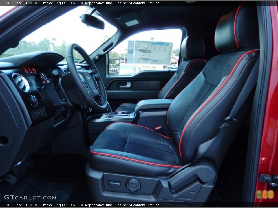 FX Appearance Black Leather/Alcantara Interior Front Seat for the 2014 Ford F150 FX2 Tremor Regular Cab #88742561