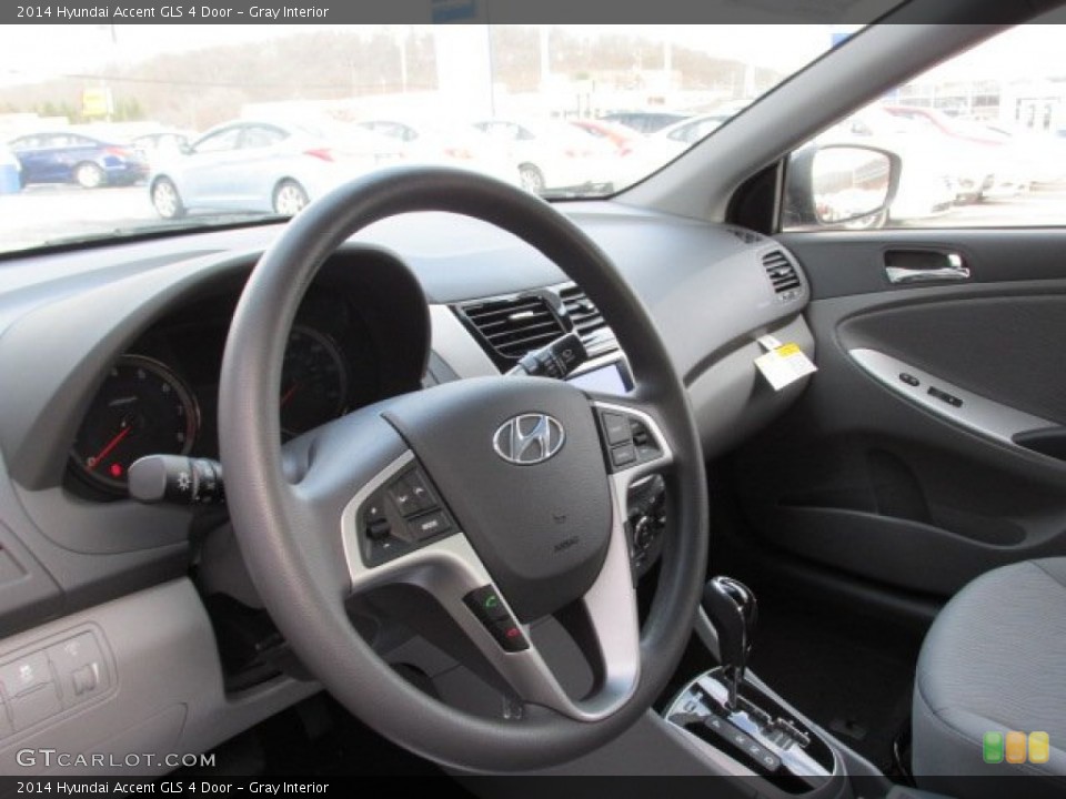 Gray Interior Steering Wheel for the 2014 Hyundai Accent GLS 4 Door #88752435