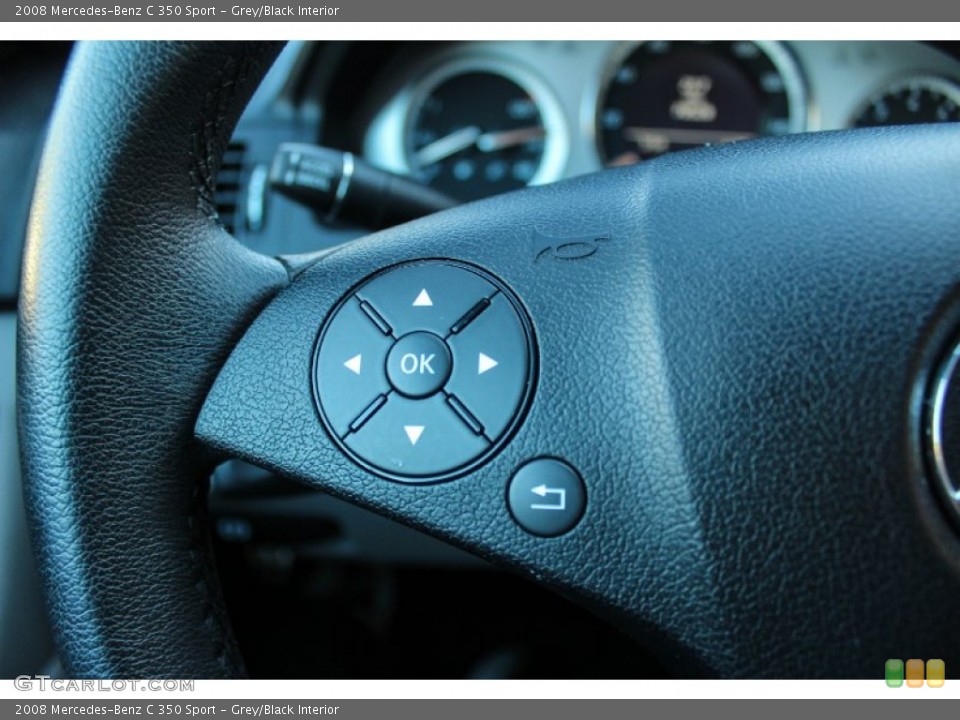 Grey/Black Interior Controls for the 2008 Mercedes-Benz C 350 Sport #88755021