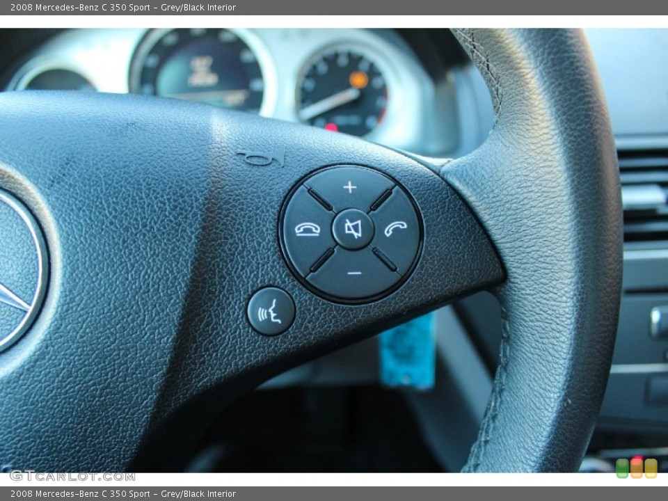 Grey/Black Interior Controls for the 2008 Mercedes-Benz C 350 Sport #88755042