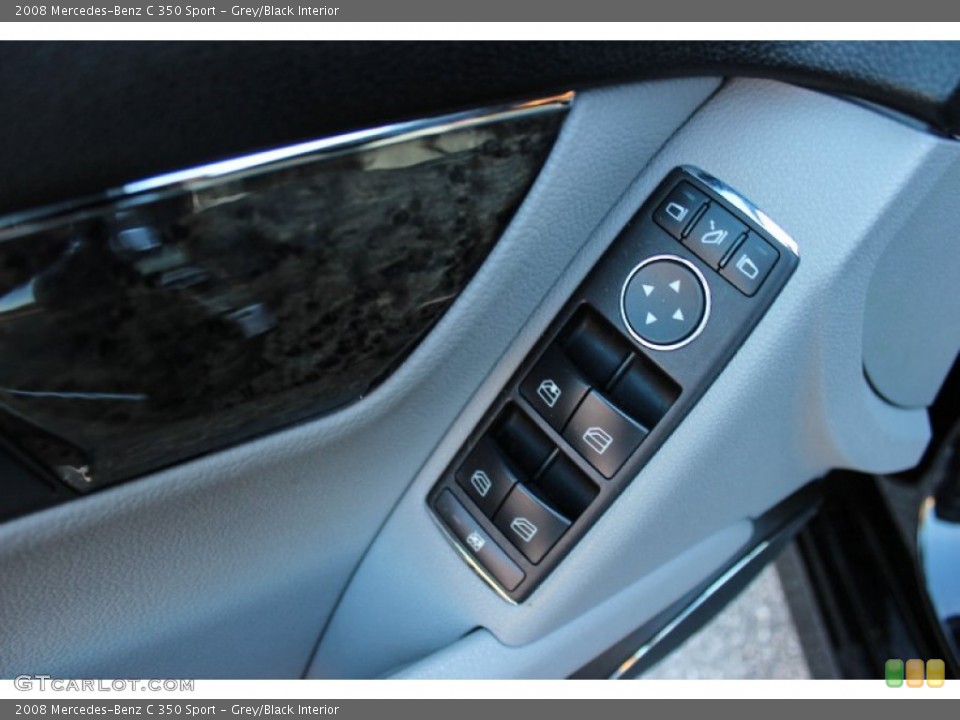 Grey/Black Interior Controls for the 2008 Mercedes-Benz C 350 Sport #88755120