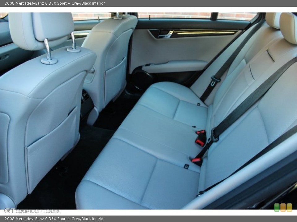 Grey/Black Interior Rear Seat for the 2008 Mercedes-Benz C 350 Sport #88755183