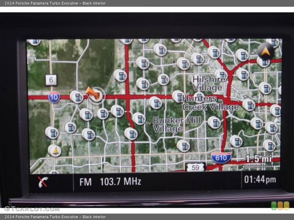Black Interior Navigation for the 2014 Porsche Panamera Turbo Executive #88757697