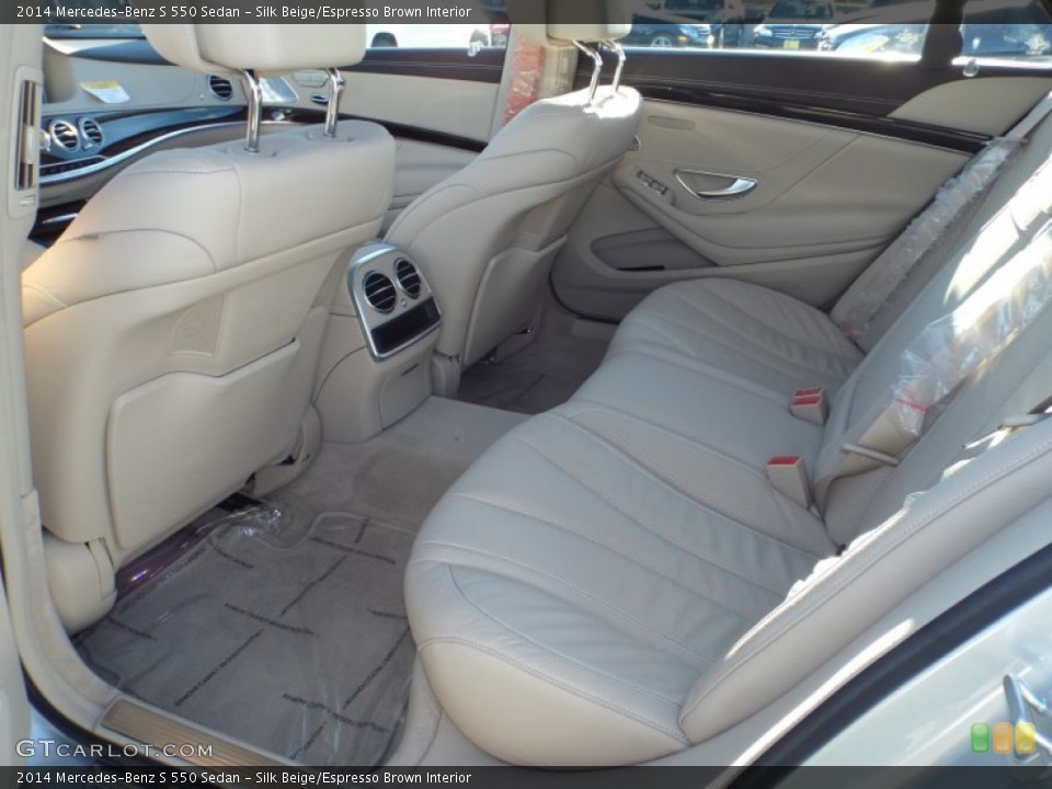 Silk Beige/Espresso Brown Interior Rear Seat for the 2014 Mercedes-Benz S 550 Sedan #88757799