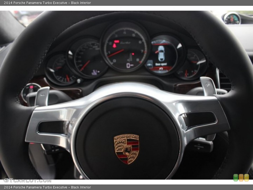 Black Interior Steering Wheel for the 2014 Porsche Panamera Turbo Executive #88757853