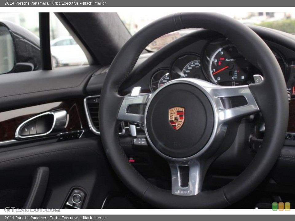 Black Interior Steering Wheel for the 2014 Porsche Panamera Turbo Executive #88758042