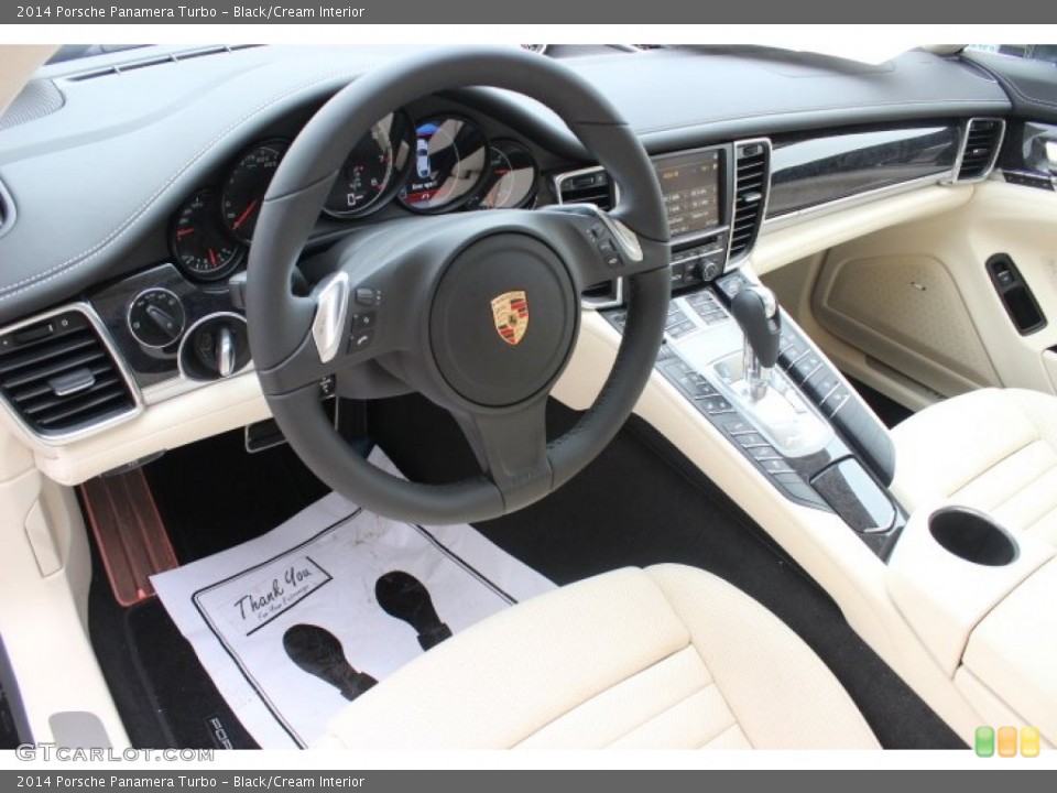 Black/Cream 2014 Porsche Panamera Interiors