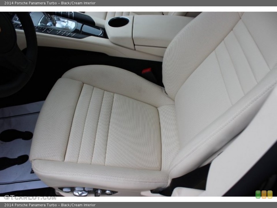 Black/Cream Interior Front Seat for the 2014 Porsche Panamera Turbo #88759344