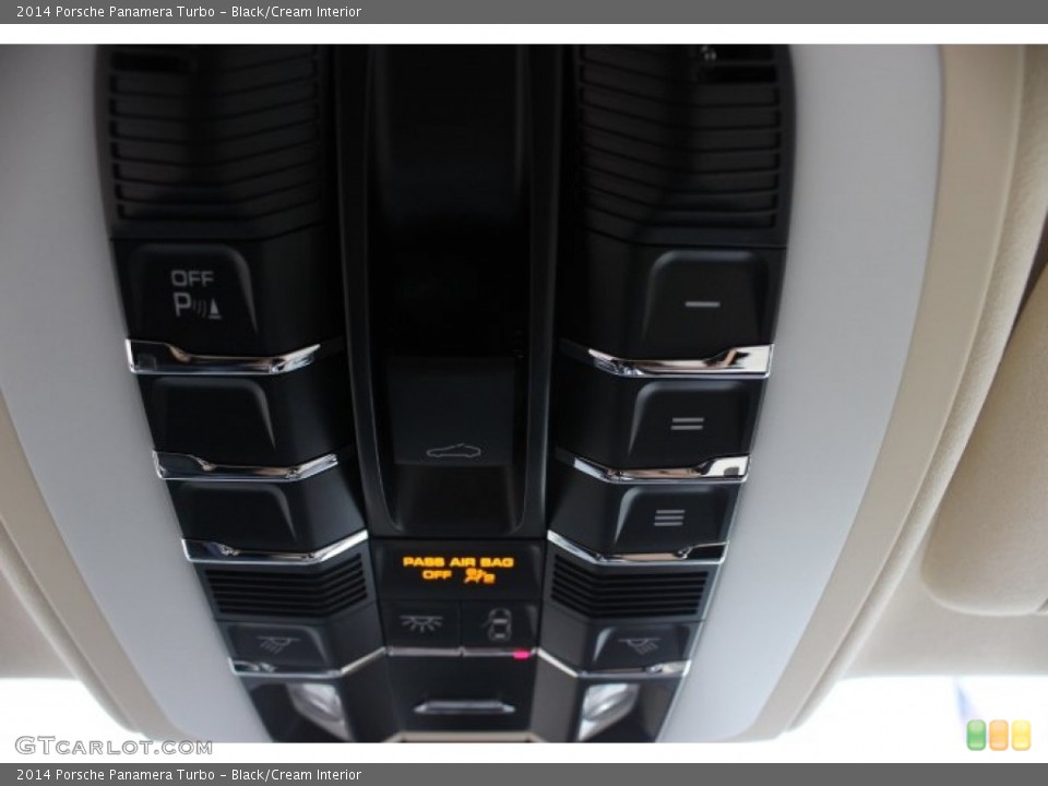 Black/Cream Interior Controls for the 2014 Porsche Panamera Turbo #88759437