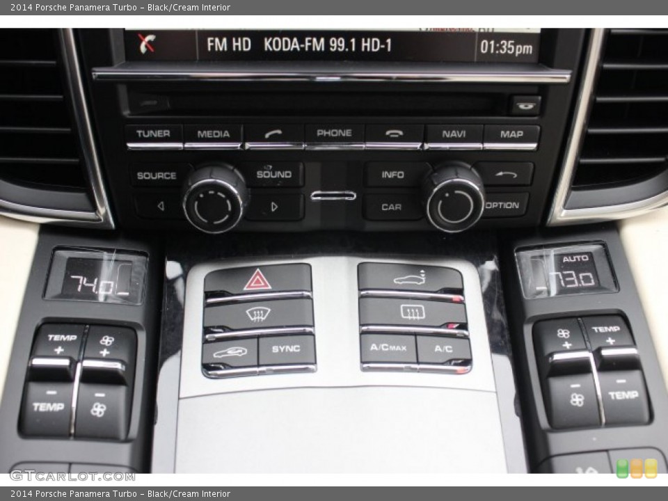 Black/Cream Interior Controls for the 2014 Porsche Panamera Turbo #88759526