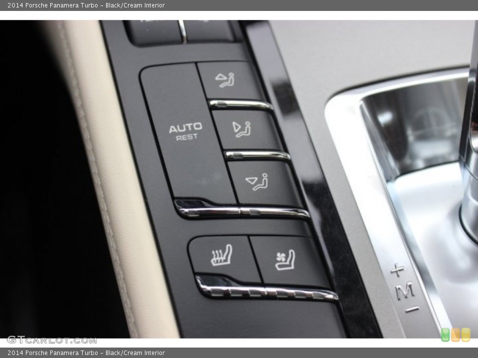 Black/Cream Interior Controls for the 2014 Porsche Panamera Turbo #88759542