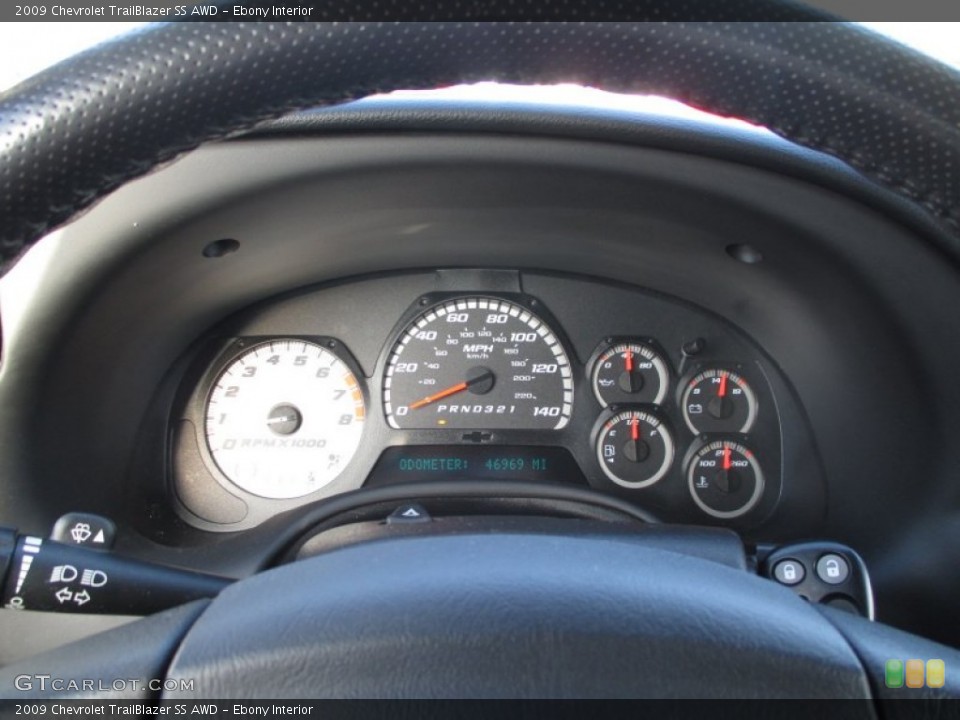 Ebony Interior Gauges for the 2009 Chevrolet TrailBlazer SS AWD #88759977