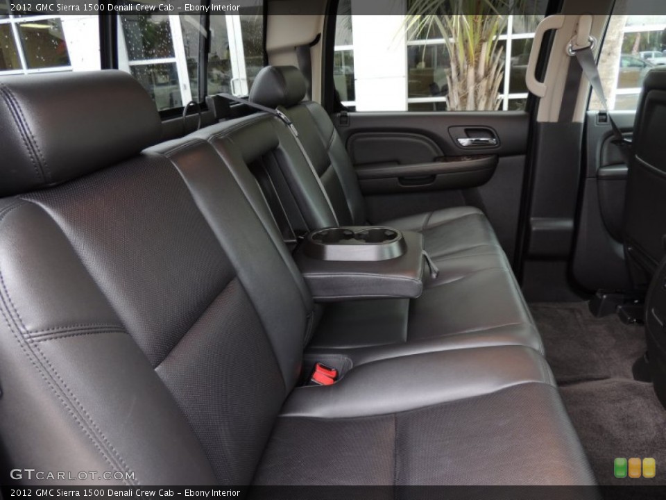 Ebony Interior Rear Seat for the 2012 GMC Sierra 1500 Denali Crew Cab #88763097