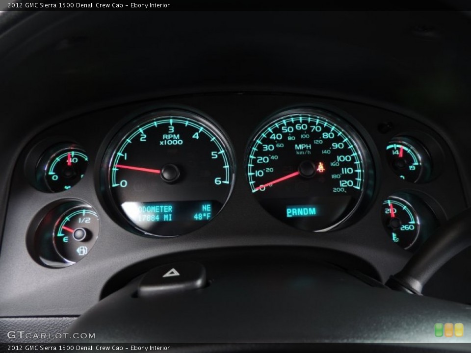 Ebony Interior Gauges for the 2012 GMC Sierra 1500 Denali Crew Cab #88763229