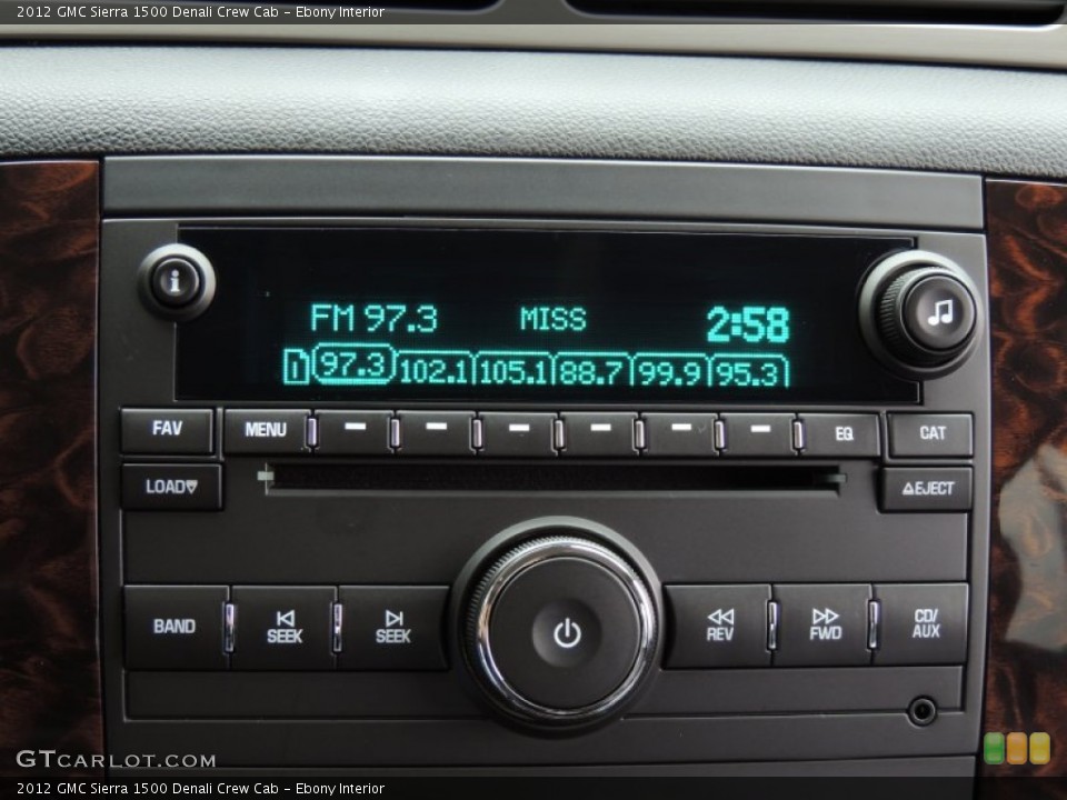Ebony Interior Audio System for the 2012 GMC Sierra 1500 Denali Crew Cab #88763301
