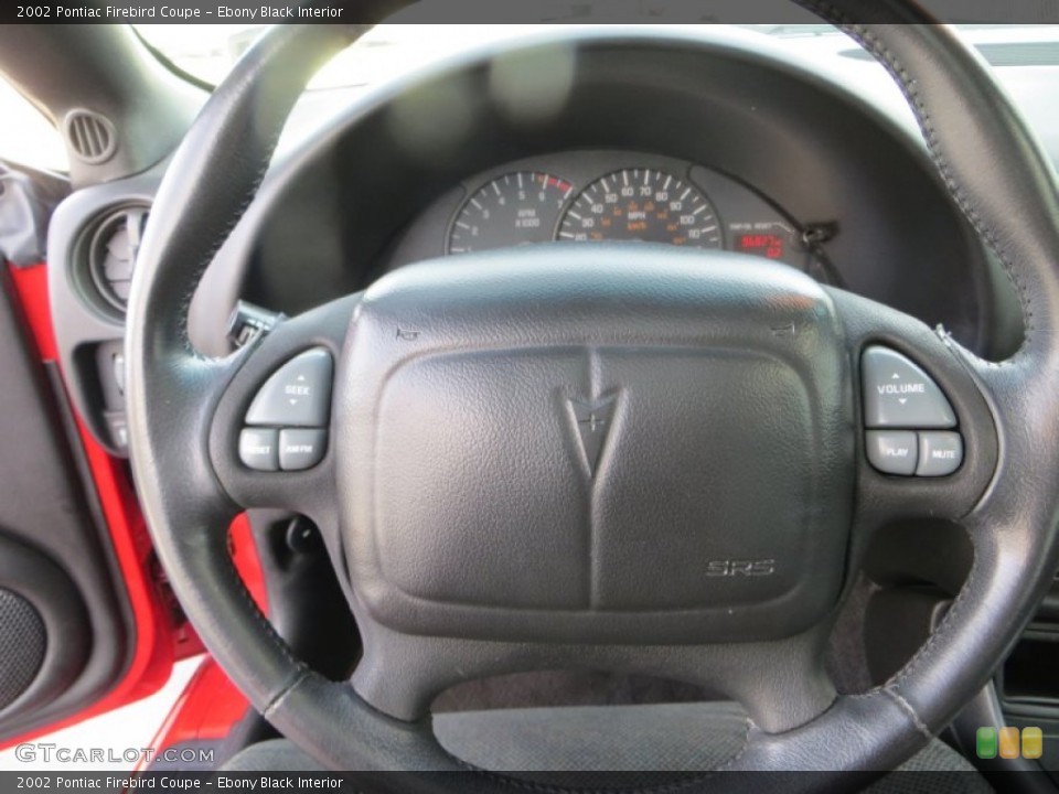 Ebony Black Interior Steering Wheel for the 2002 Pontiac Firebird Coupe #88772219
