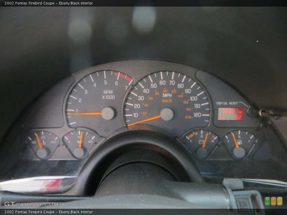 Ebony Black Interior Gauges for the 2002 Pontiac Firebird Coupe #88772243