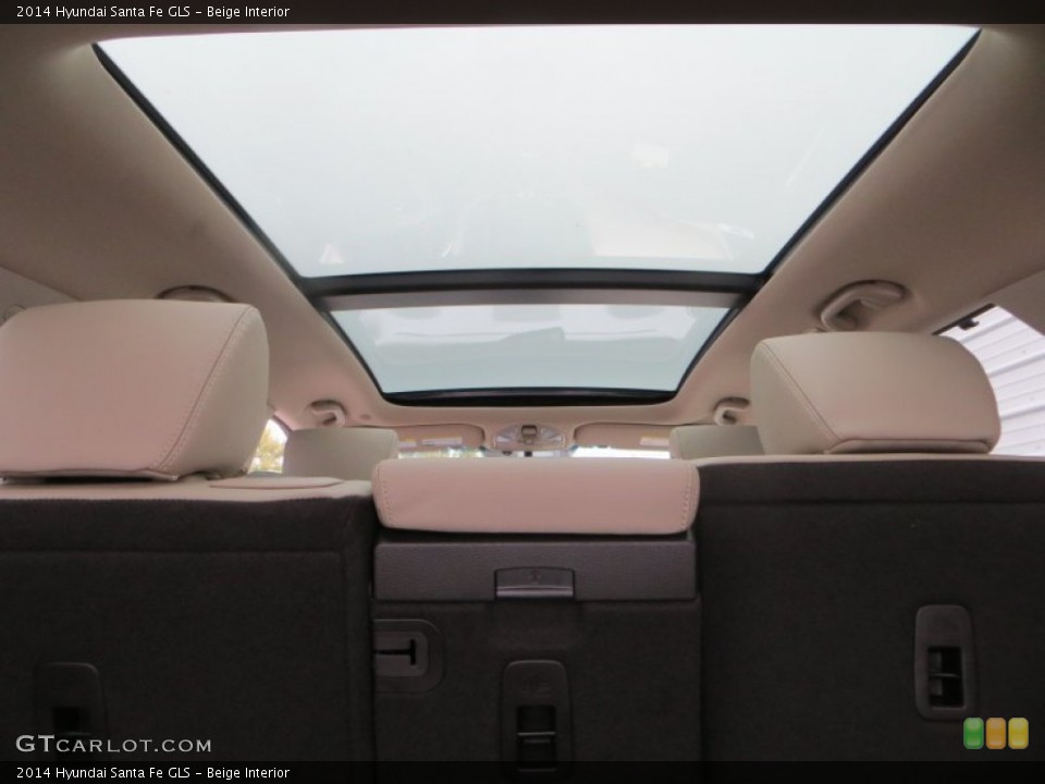 Beige Interior Sunroof for the 2014 Hyundai Santa Fe GLS #88772915