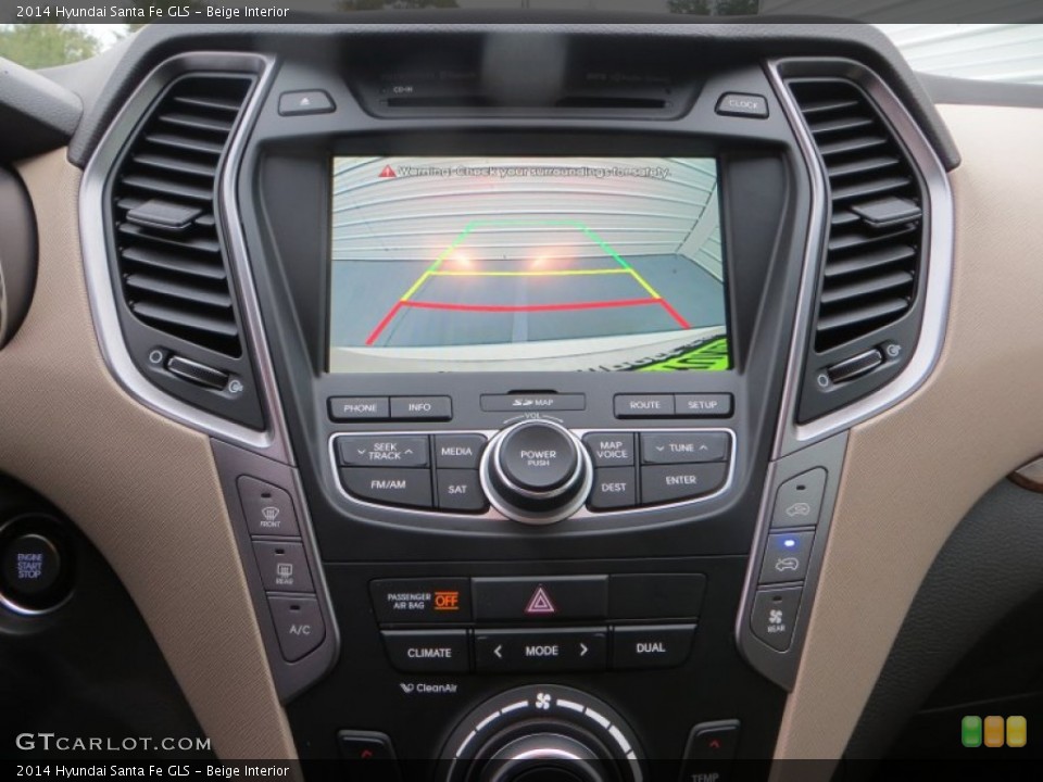 Beige Interior Controls for the 2014 Hyundai Santa Fe GLS #88773140