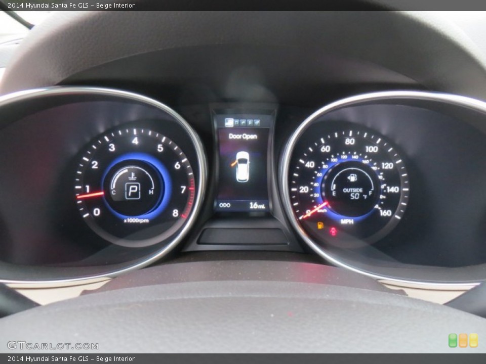 Beige Interior Gauges for the 2014 Hyundai Santa Fe GLS #88773275