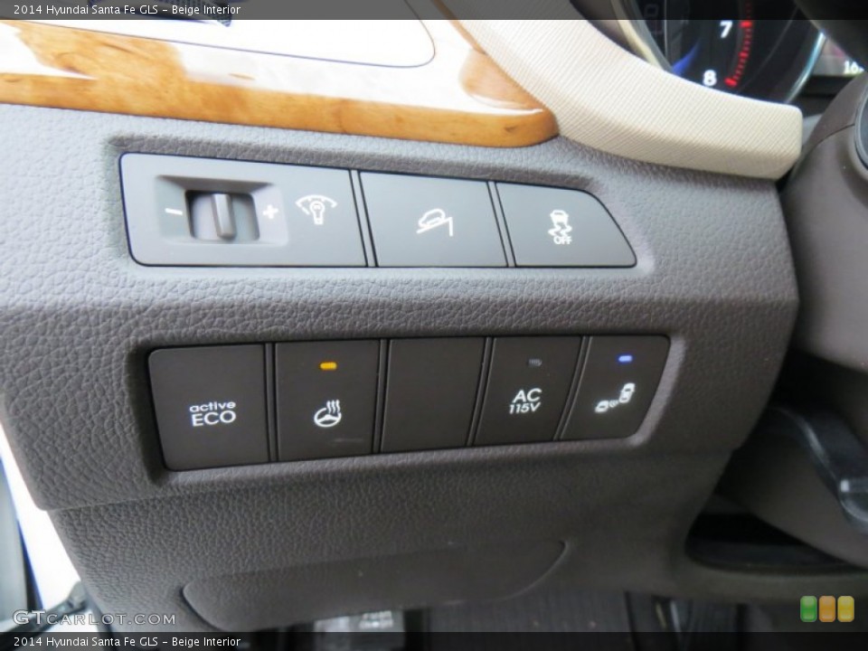 Beige Interior Controls for the 2014 Hyundai Santa Fe GLS #88773290