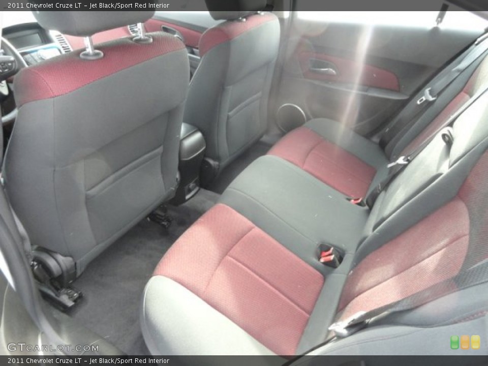 Jet Black/Sport Red Interior Rear Seat for the 2011 Chevrolet Cruze LT #88784171