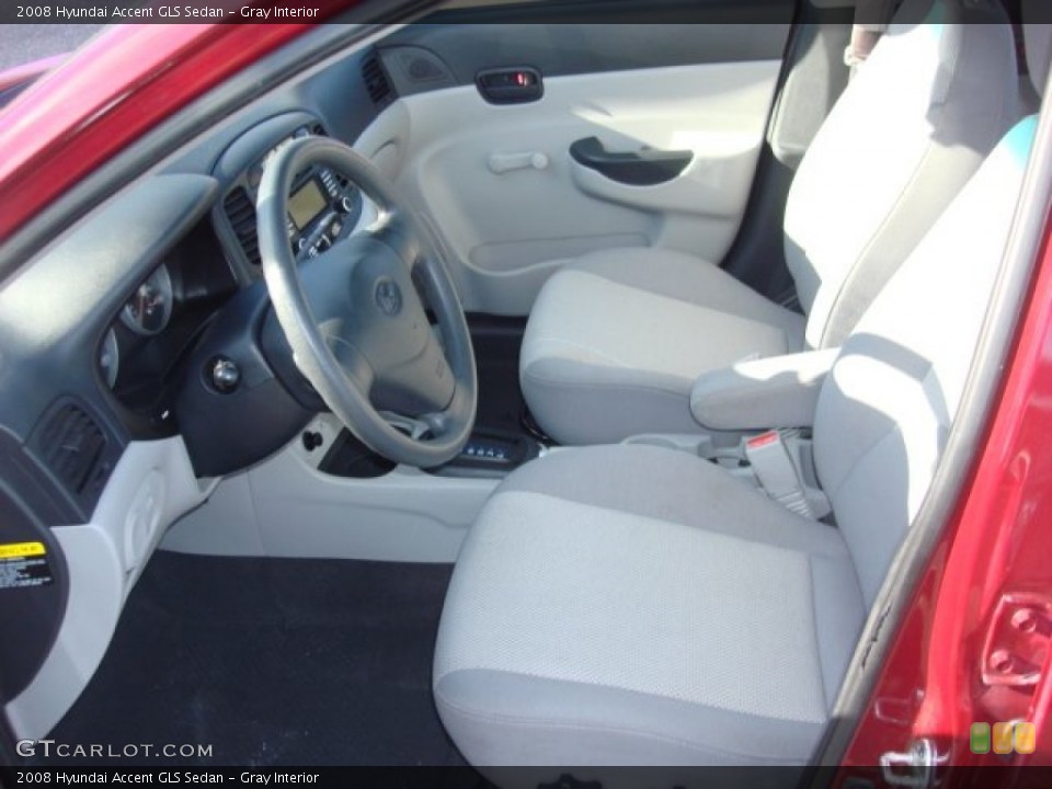 Gray Interior Photo for the 2008 Hyundai Accent GLS Sedan #88784879