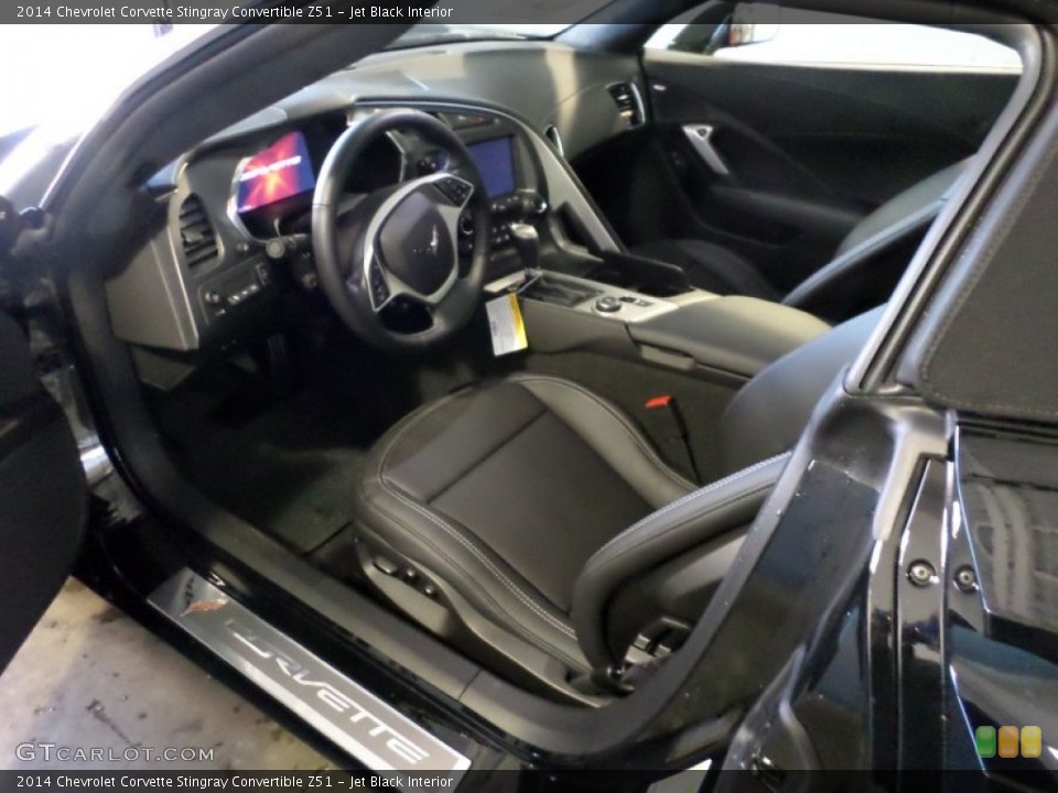 Jet Black Interior Prime Interior for the 2014 Chevrolet Corvette Stingray Convertible Z51 #88787435