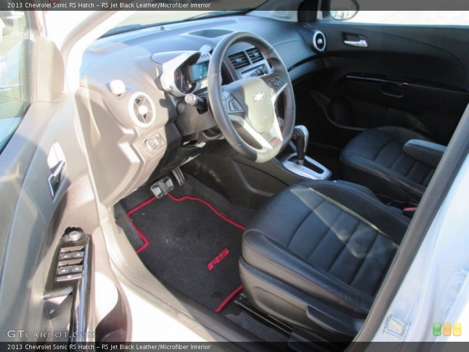 RS Jet Black Leather/Microfiber 2013 Chevrolet Sonic Interiors