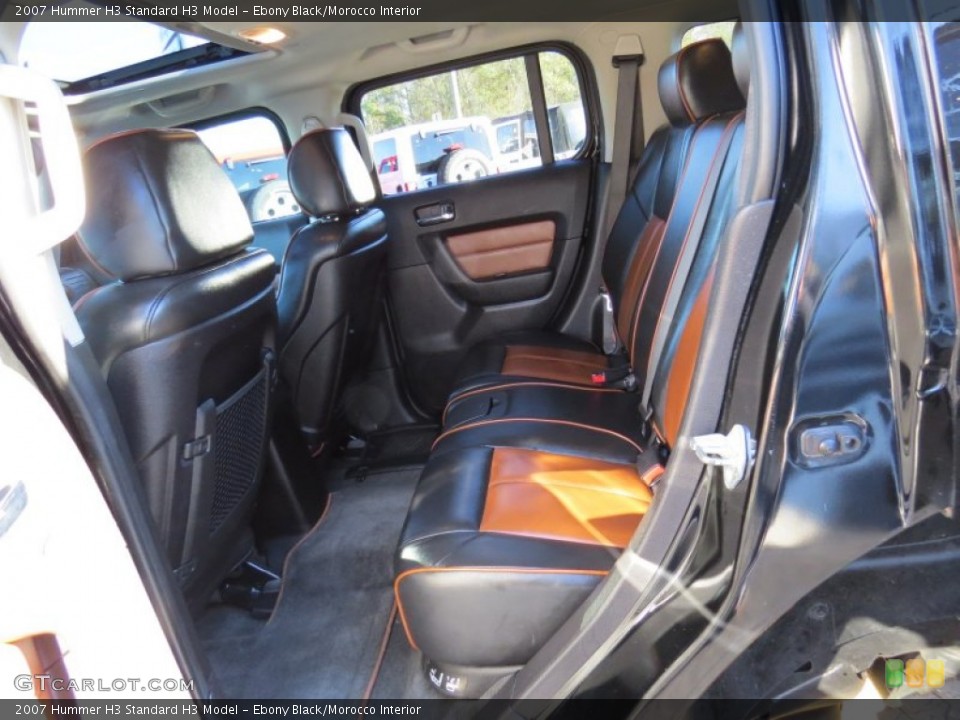 Ebony Black/Morocco Interior Rear Seat for the 2007 Hummer H3  #88798874