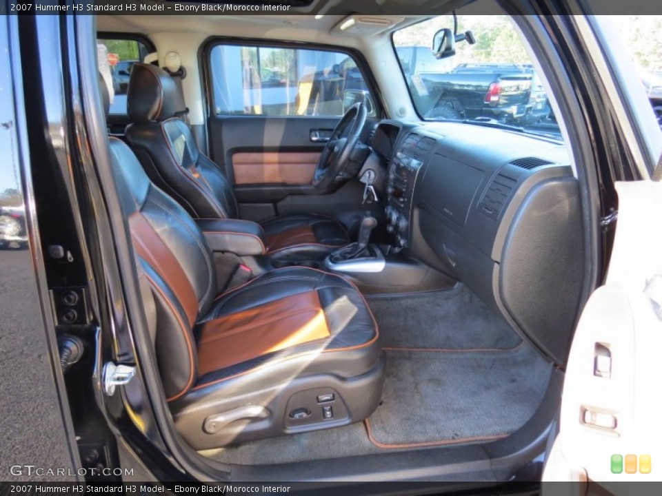 Ebony Black/Morocco Interior Front Seat for the 2007 Hummer H3  #88798946