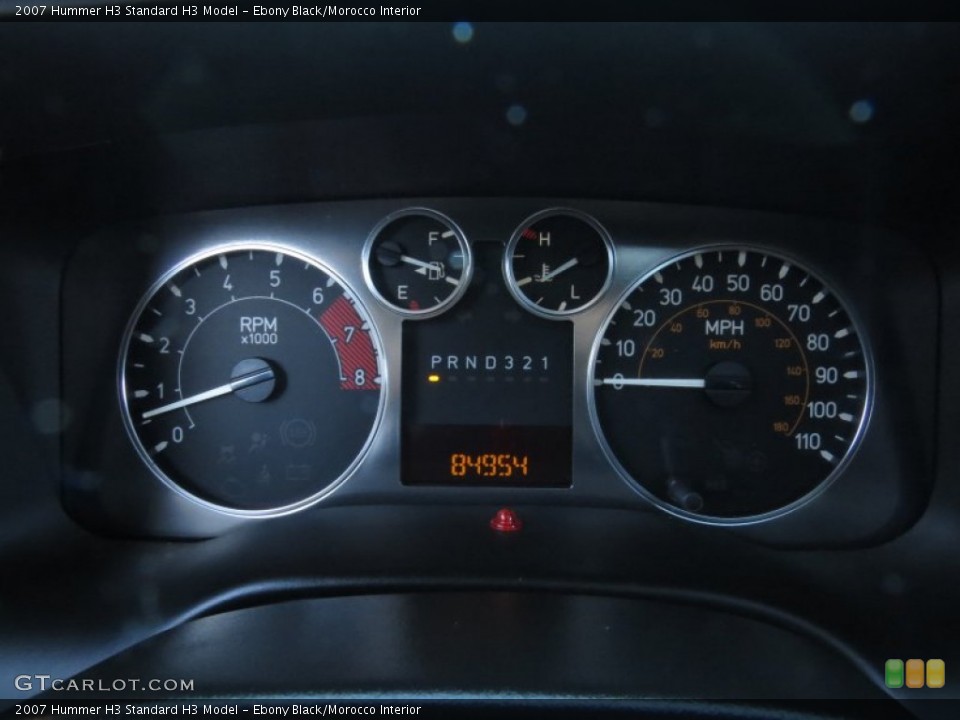 Ebony Black/Morocco Interior Gauges for the 2007 Hummer H3  #88799042