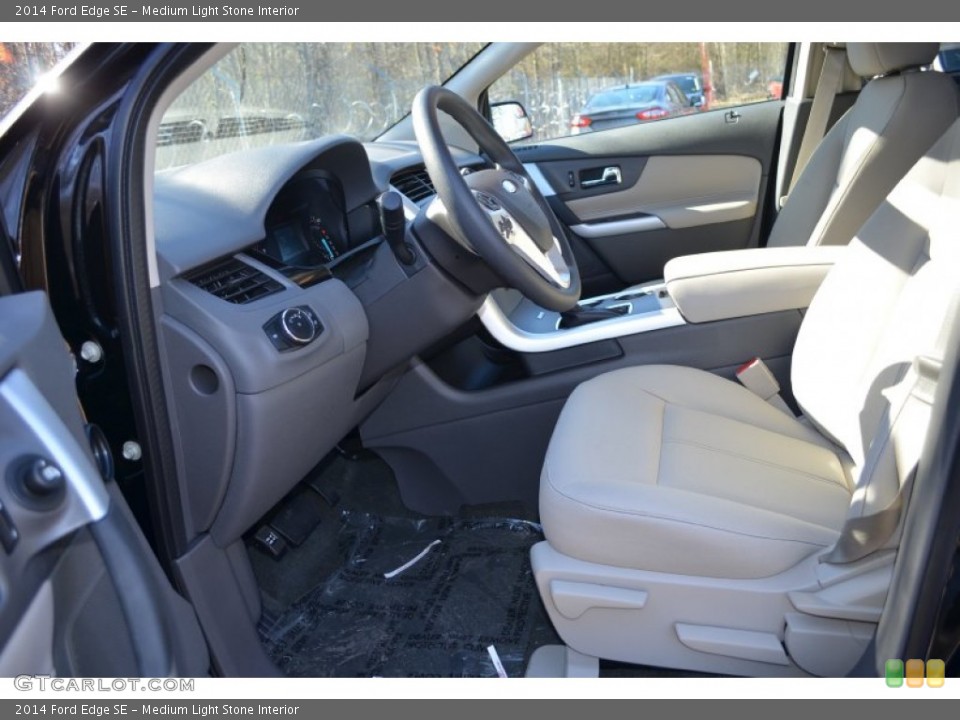 Medium Light Stone Interior Front Seat for the 2014 Ford Edge SE #88800563