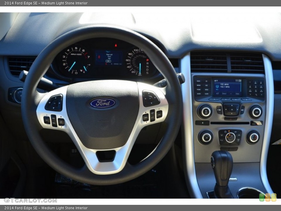 Medium Light Stone Interior Steering Wheel for the 2014 Ford Edge SE #88800680
