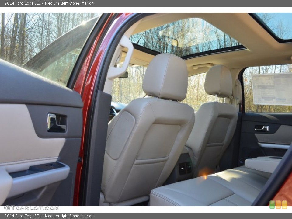 Medium Light Stone Interior Sunroof for the 2014 Ford Edge SEL #88801142