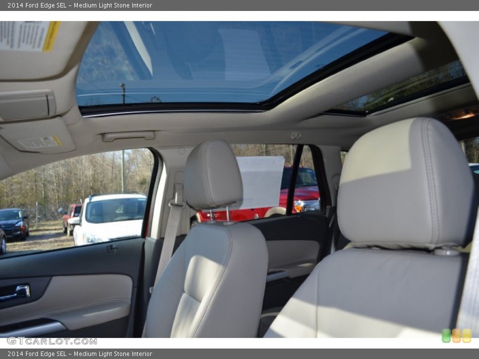 Medium Light Stone Interior Sunroof for the 2014 Ford Edge SEL #88801307