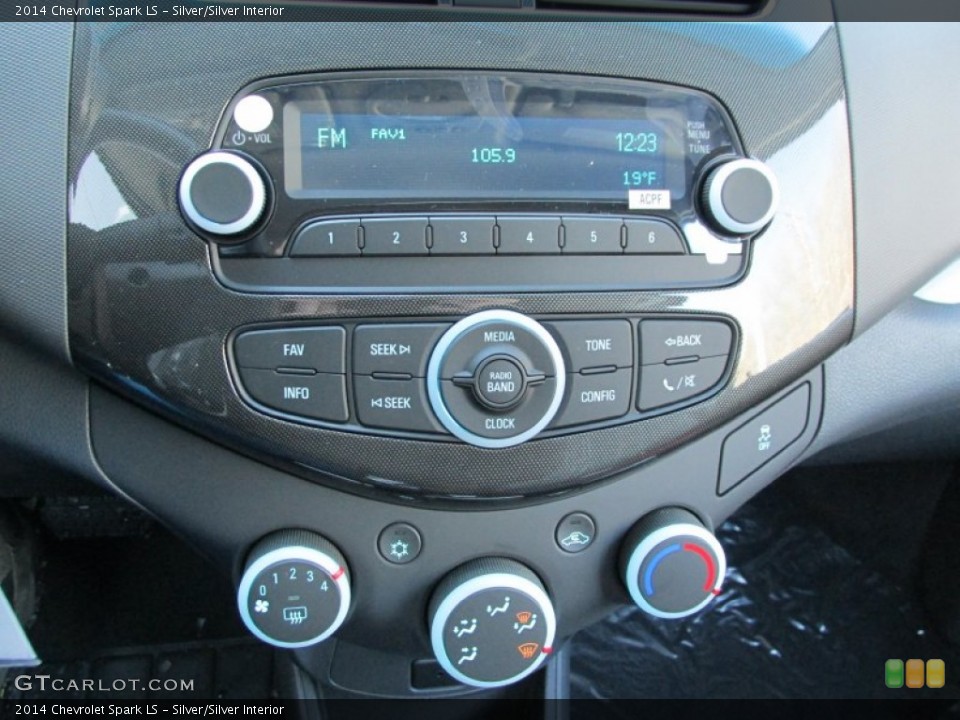 Silver/Silver Interior Controls for the 2014 Chevrolet Spark LS #88801901