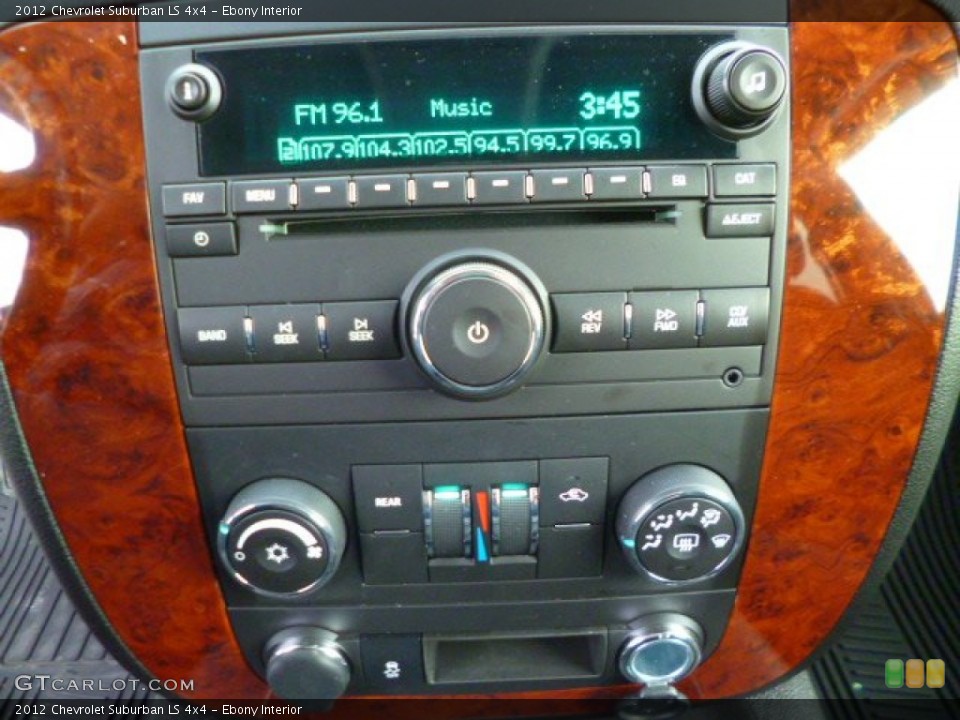 Ebony Interior Controls for the 2012 Chevrolet Suburban LS 4x4 #88804361