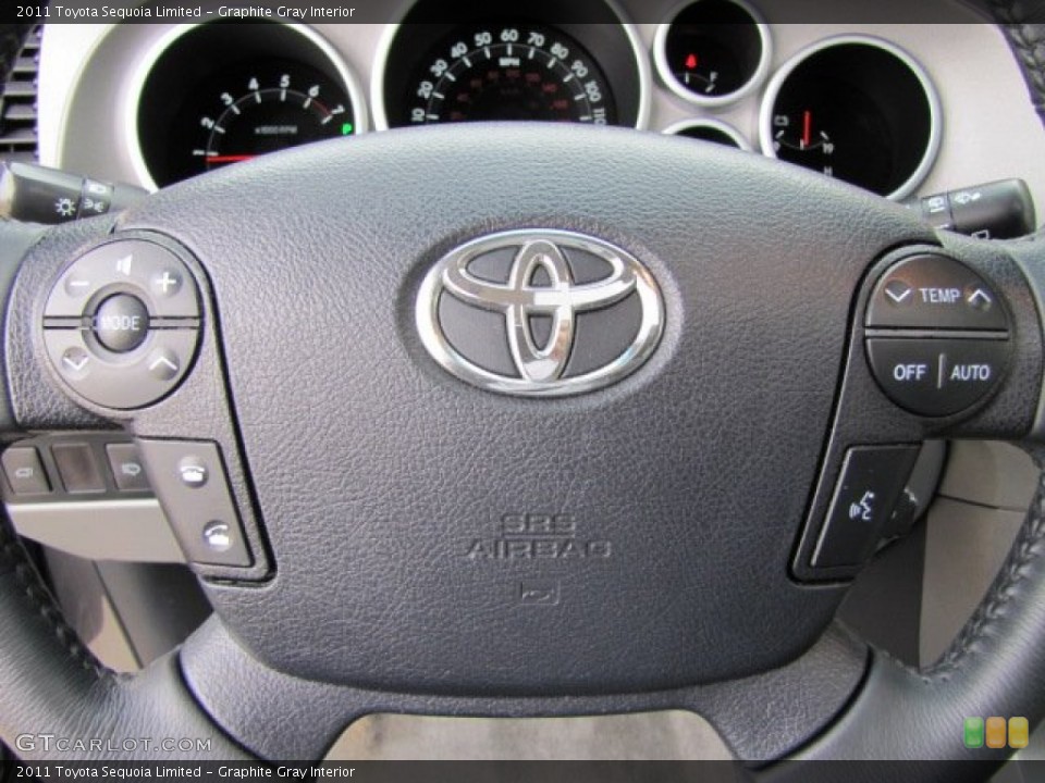 Graphite Gray Interior Steering Wheel for the 2011 Toyota Sequoia Limited #88808636