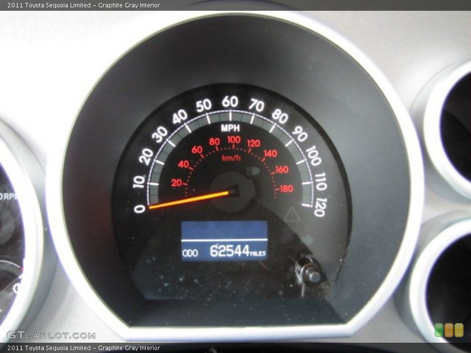 Graphite Gray Interior Gauges for the 2011 Toyota Sequoia Limited #88808655