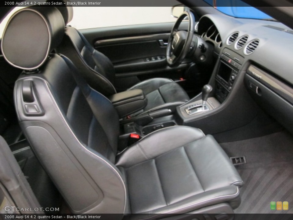 Black/Black Interior Front Seat for the 2008 Audi S4 4.2 quattro Sedan #88812086