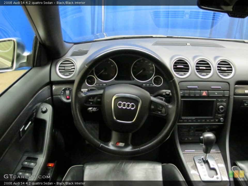Black/Black Interior Dashboard for the 2008 Audi S4 4.2 quattro Sedan #88812101