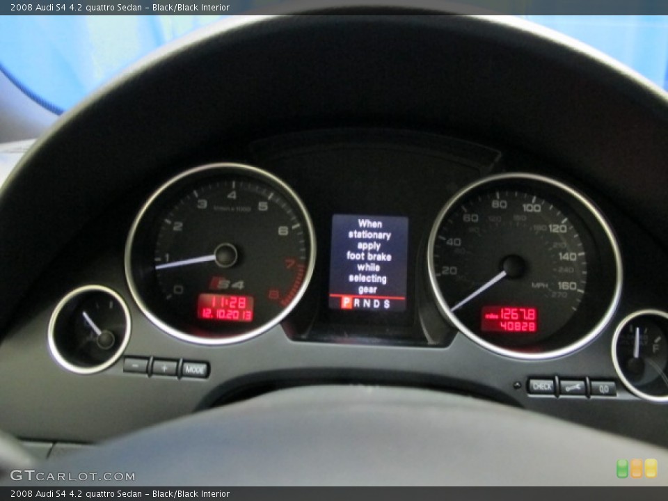 Black/Black Interior Gauges for the 2008 Audi S4 4.2 quattro Sedan #88812128
