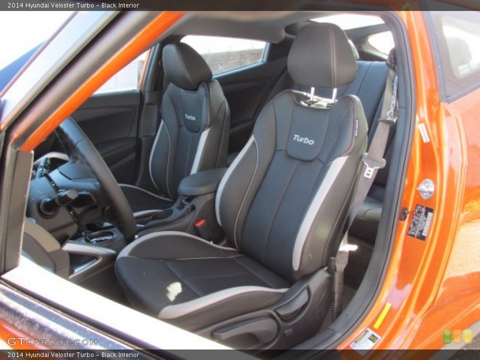 Black Interior Front Seat for the 2014 Hyundai Veloster Turbo #88816181