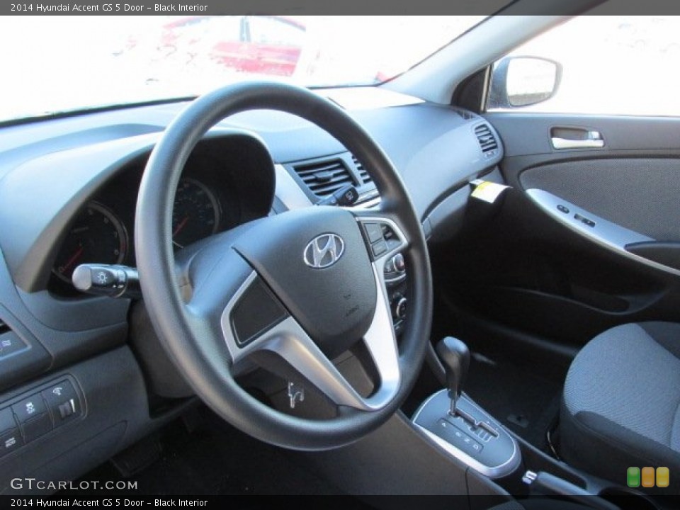 Black Interior Steering Wheel for the 2014 Hyundai Accent GS 5 Door #88816328