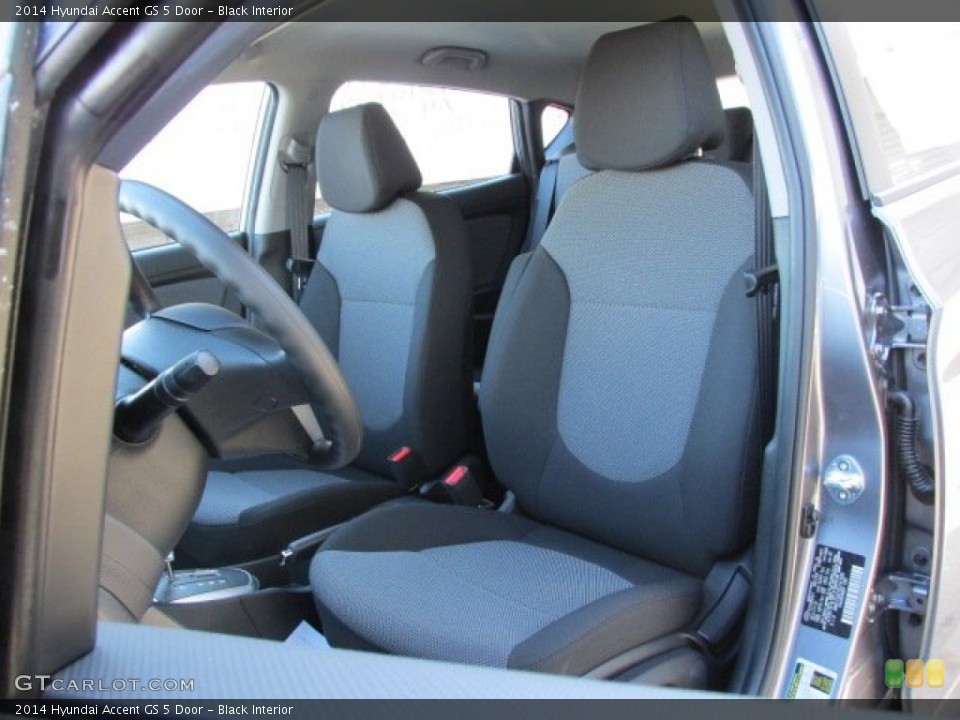 Black Interior Front Seat for the 2014 Hyundai Accent GS 5 Door #88816334