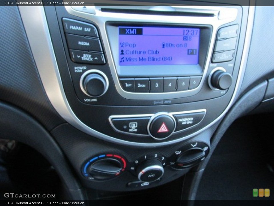 Black Interior Controls for the 2014 Hyundai Accent GS 5 Door #88816346