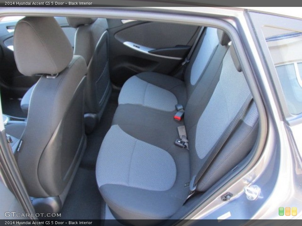Black Interior Rear Seat for the 2014 Hyundai Accent GS 5 Door #88816355