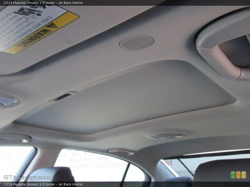 Jet Black Interior Sunroof for the 2014 Hyundai Genesis 3.8 Sedan #88816553