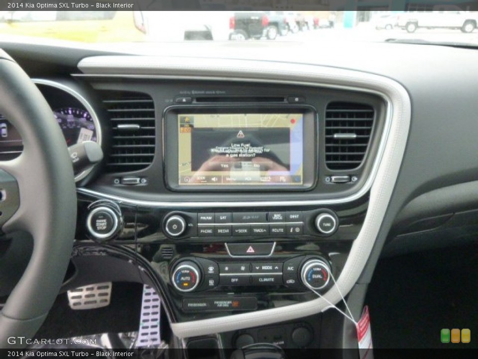 Black Interior Controls for the 2014 Kia Optima SXL Turbo #88822018